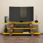 Hanah Home Soporte TV Nogal y Amarillo 120x42x33.6 cm